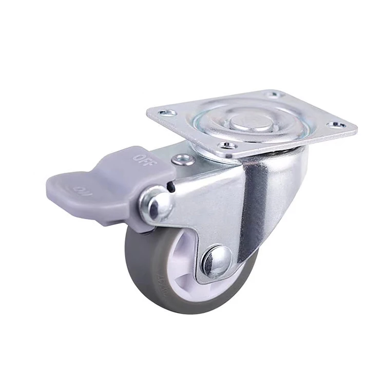 32 мм нагрузка 17kgs TPE поворотный Silent колесо рицинуса с тормозом