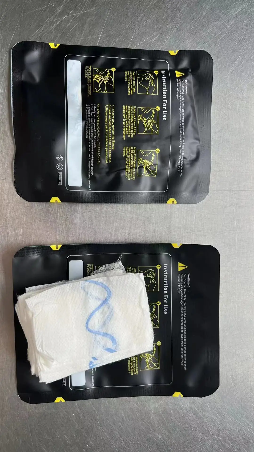 Kaolin Gauze Soluble Hemostatic Compressed Gauze for Outdoor Tactical Medical Activities