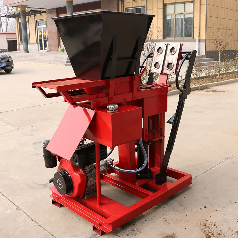 ZEYU Factory Manufacture ZY2-25 Interlocking Brick Machine Easy To Operate Diesel Mini Clay Block Forming Machine