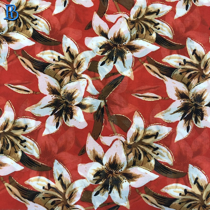 High twist 75D low price woven pleating soft hand feeling korean chiffon fabric for dress