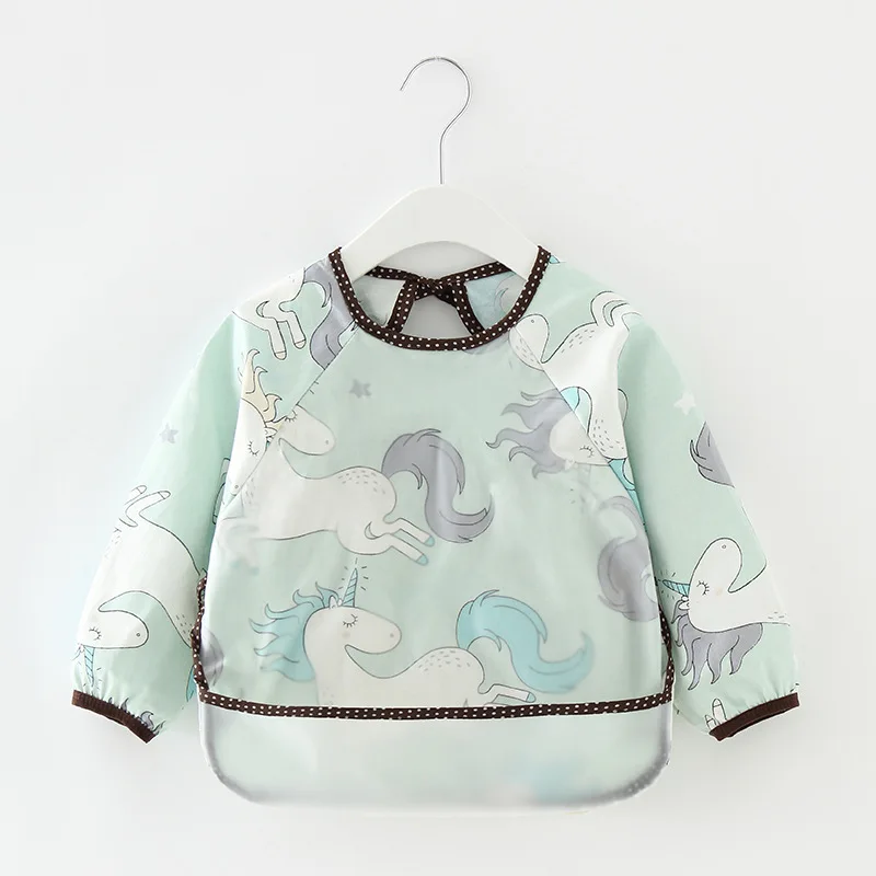 
Custom Baby Bibs baby clothes anti-dressing four seasons smock cartoon eating clothing waterproof long-sleeved bibs 