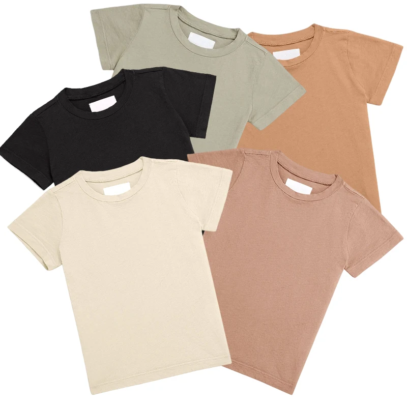 Organic Kids t shirts pima cotton Children Tshirt kids beach blank toddler t shirt Baby T-Shirts short sleeve kid tee boy shirts