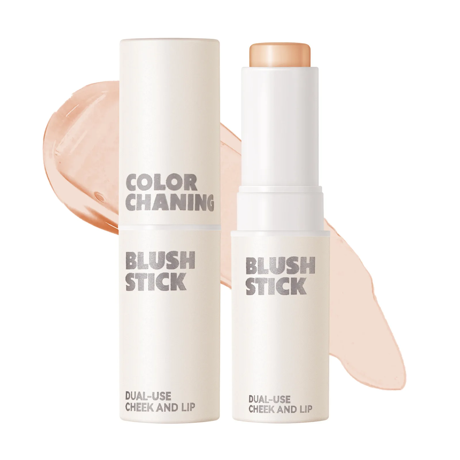 Temperature Color Changing Cream Blush Stick Easy To Apply High Pigment Multi-Use Shine Finish For Cheek & Lip Makeup Blusher