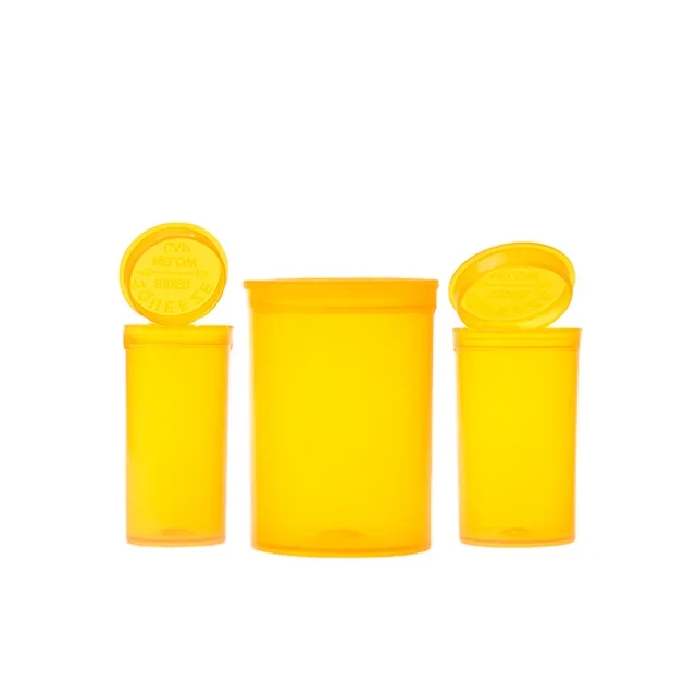 Plastic pop top container pill bottles for childproof lid jars