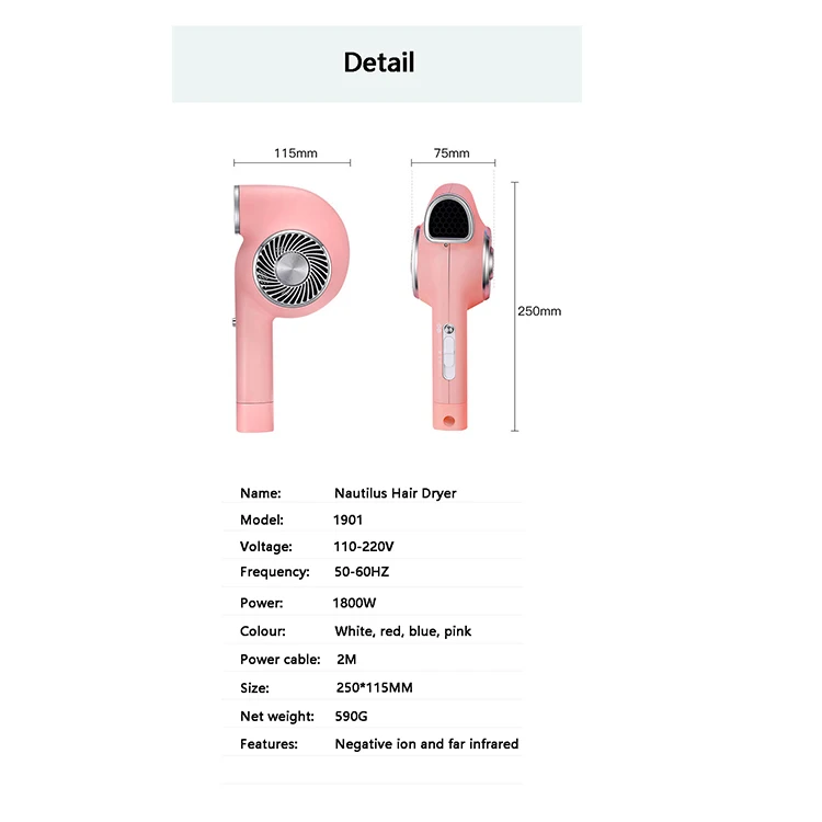 
New Version Professional Turbo Ionic DC Hair Dryer 
