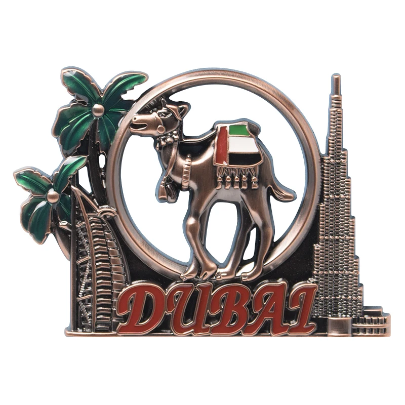 Custom 3d Metal Camel Magnet Fridge Souvenir Dubai