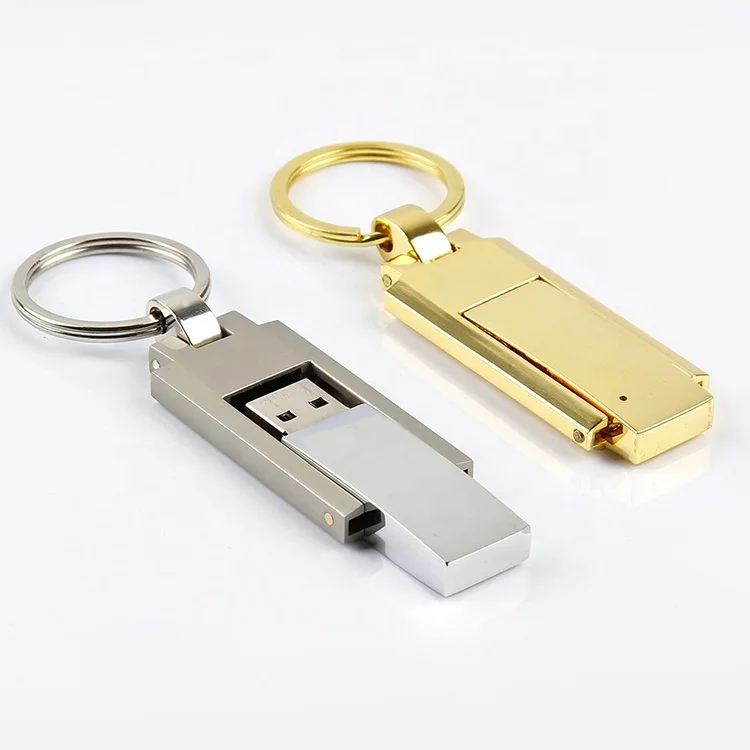 
2020 hottest Wholesale 1GB 2GB 4GB 8GB metal keychain USB Flash Drives 2020 Factory direct flip metal 64gb U disk 