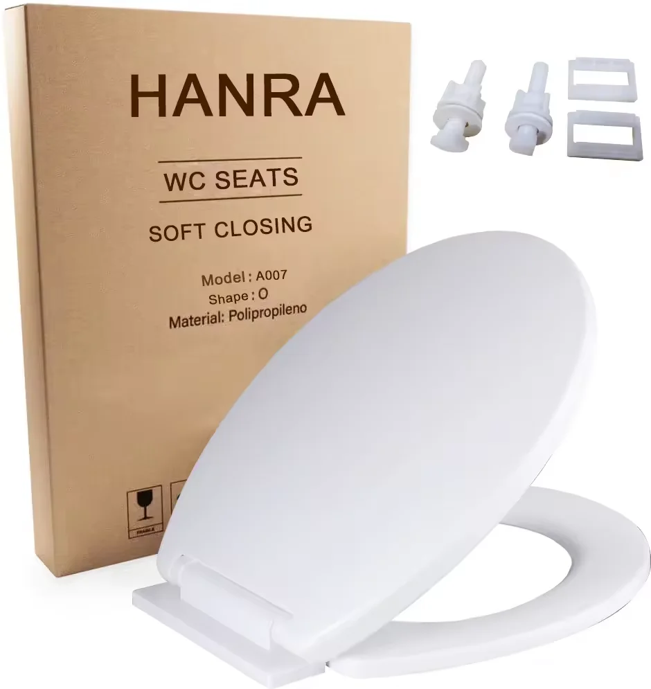 UK Most Selling Soft Close O Shape Plastic Closed Front Soft Toilet Seat Cover Good quality toilet seat lid cover wc