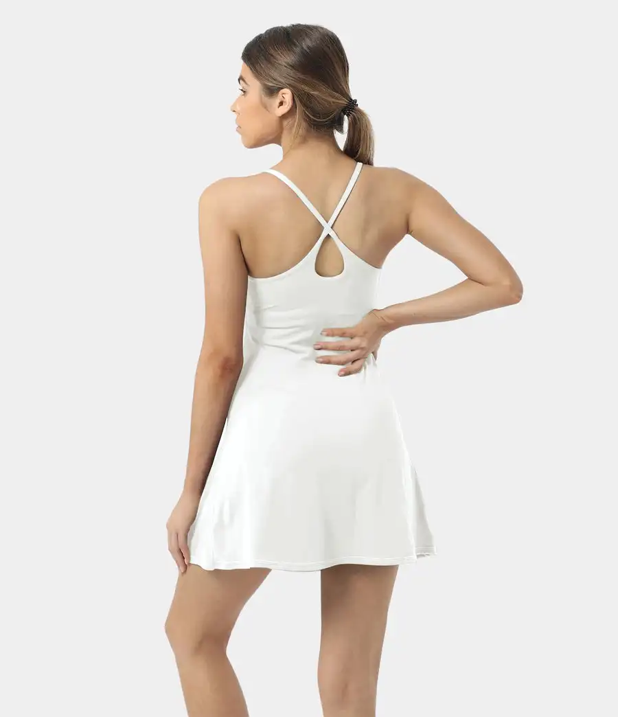 Woman Tennis Dress Sexy Condole Belt High Resilience  Golf Tennis Skirts