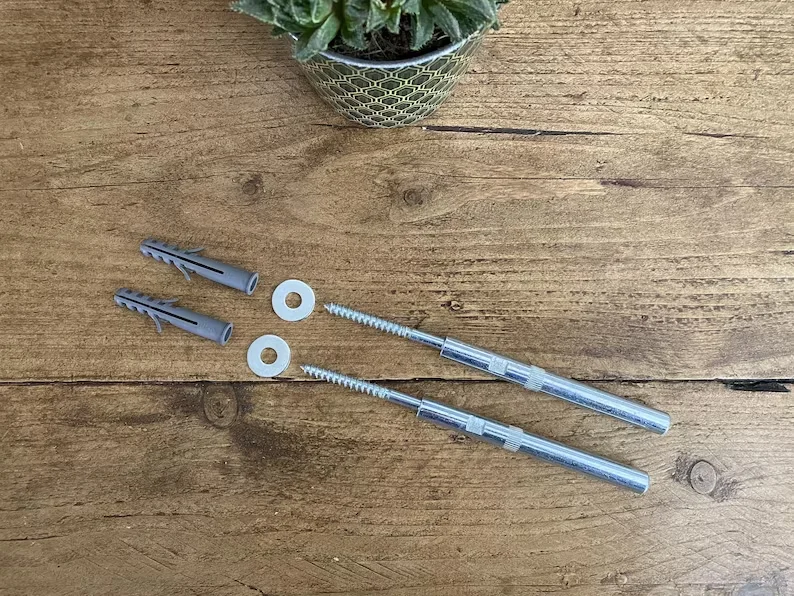 JUNJI Rustic Live Edge Solid Wood Chunky Scaffold Floating Hidden Bracket Shelves