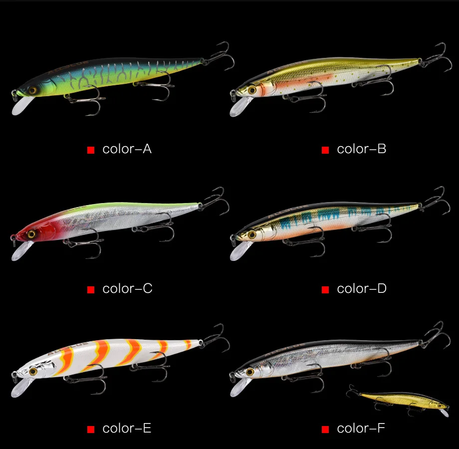 130F Fishing Lure Jerkbait 130mm 16.5g Floating Wobbler Minnow Bass Pike Bait Fishing Tackle MUSTAD Hooks