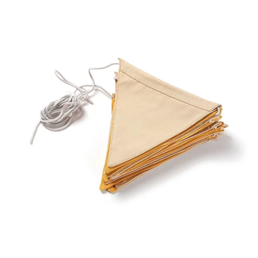 Triangle Birthday Party Hanging Decoration Red Black Green Colorful Travel String Flag Pennant