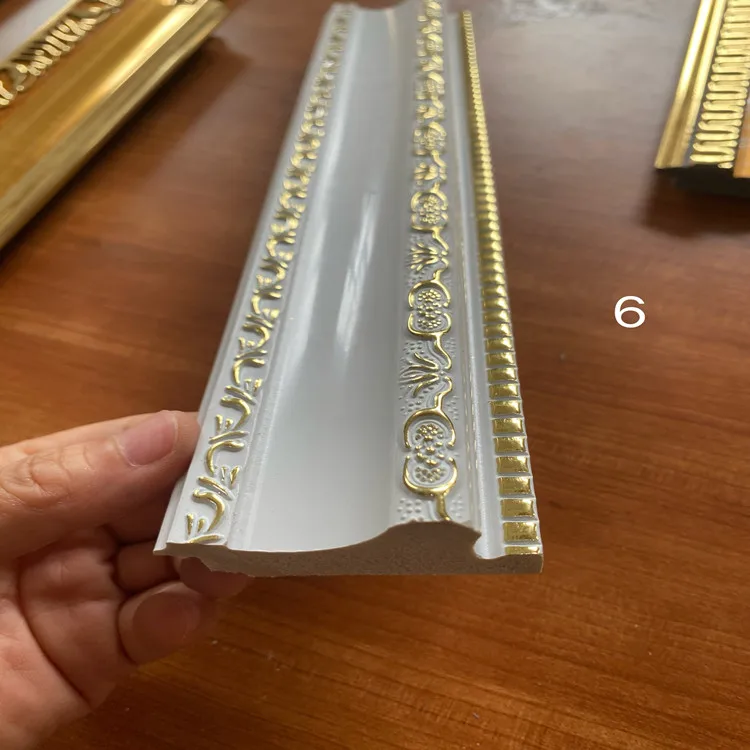 Hot Sale Smoke Proof PS Plastic Cornice Decorative Moldings for Living Room