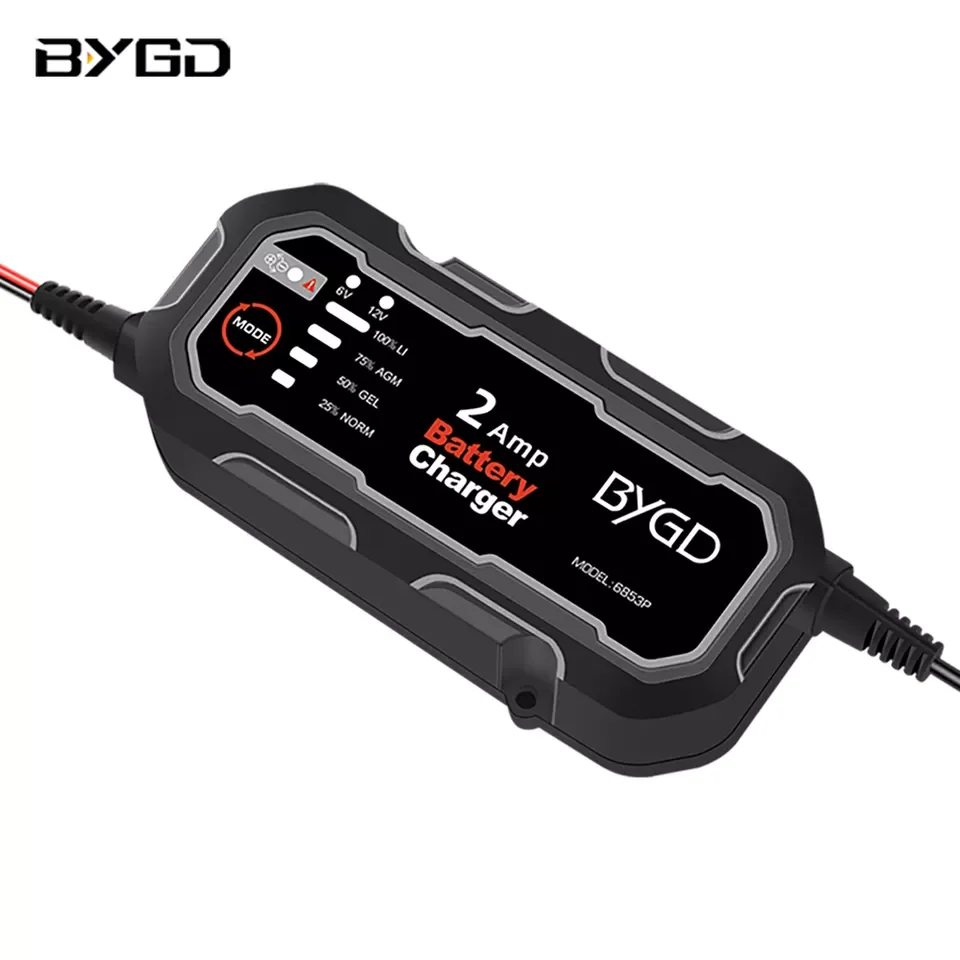 New BYGD The factory Lithium battery charger 12V 2A Universal Automatic lead acid battery charger for motorcycle battery toy car