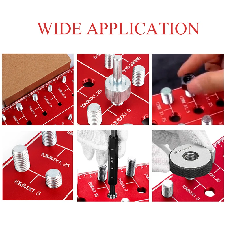 28 Nut and Bolt Thread Checker Aluminum 14 Metric 14 Standard Scale Nut Bolt Gauge Nut Bolt Thread Checker