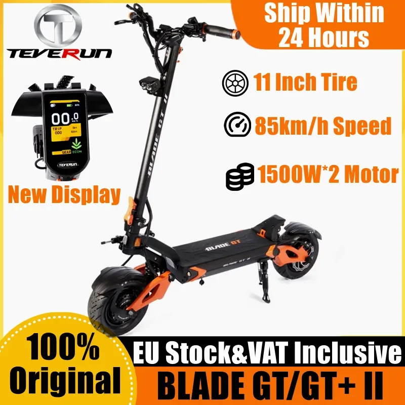EU Stock NEW TEVERUN Blade GT II 60V 26Ah Blade GT+ II Smart Electric Scooter 5000W Dual Peak Motor 85km/h Kickscooter