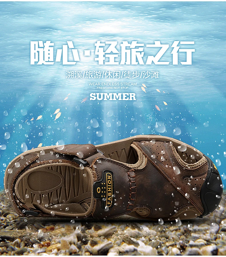 Сандалии мужские из натуральной кожи, мягкие босоножки, удобная Уличная обувь, римские сандалии, большие размеры, лето