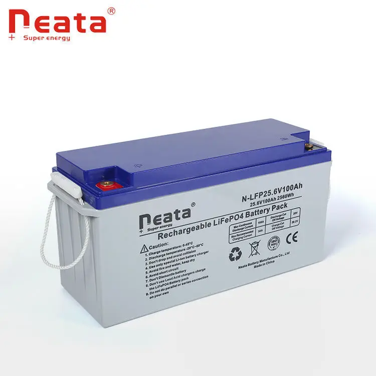 Neata lithium manufacturer price lithium lifepo4 25.6v 100ah battery