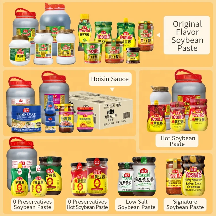 2kg Soy Bean Paste OEM Big Packaging Chinese HADAY Delicious Sauce Seasoning HALAL Natural Brewed Soybean Custom