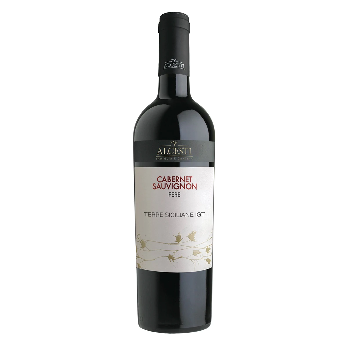 Alcesti Top Quality Made in Italy Cabernet Sauvignon Vegan Red Wine from Sicilia Bottle 0.75 L