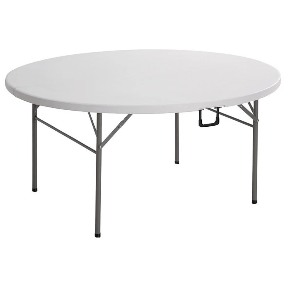 Wholesale 60 inch HDPE Circle Dining table Wedding Banquet White folding round plastic table