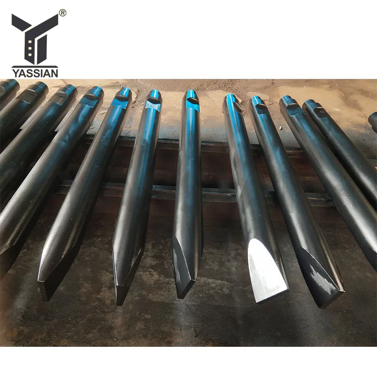 montabert hydraulic breaker parts chisel excavator blunt wedge diamond point  jack hammer moil rock hydraulic breaker chisel