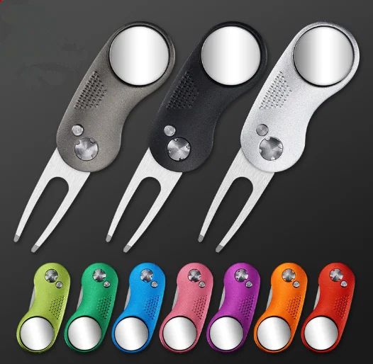 25mm Silver Metal Blank Golf Ball Marker for Retractable golf Divot Tool