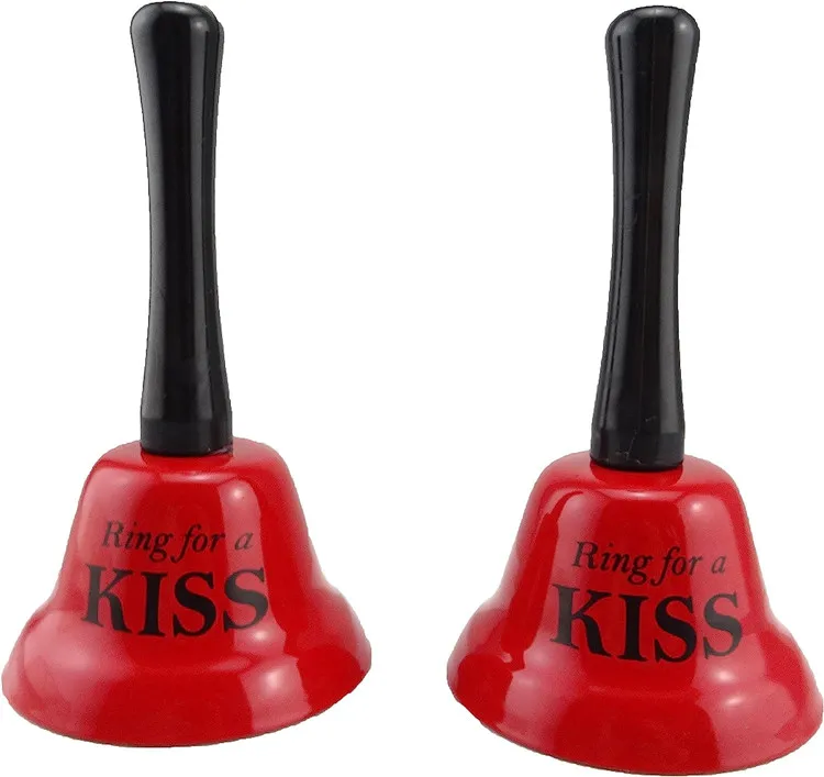 Novelty Funny Romantic Party Toy Ringing Bells Ring for Kiss Service Hand Call Bell