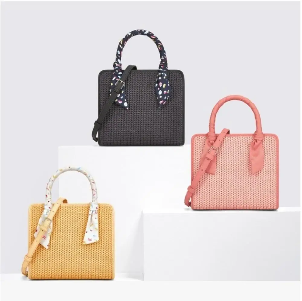 Spring and Summer Wild Ins Hot-Sale Indie Pops Knitting Bag Silk Scarf Girl Handbag Shoulder Bag Messenger Bag