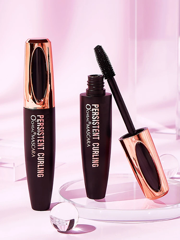 Waterproof 4D Silk Fiber Mascara with Black Eyelash Liquid Mascara  Cosmetics