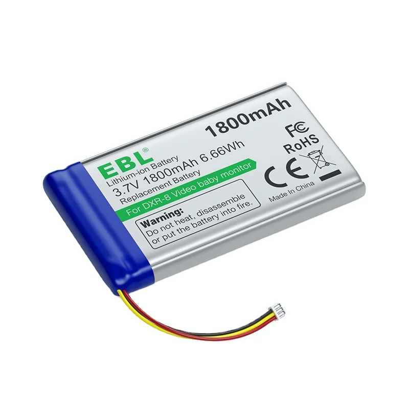 EBL Rechargeable 3.7v 1800mah Lithium ion Battery For DXR-8 Video Baby Monitor