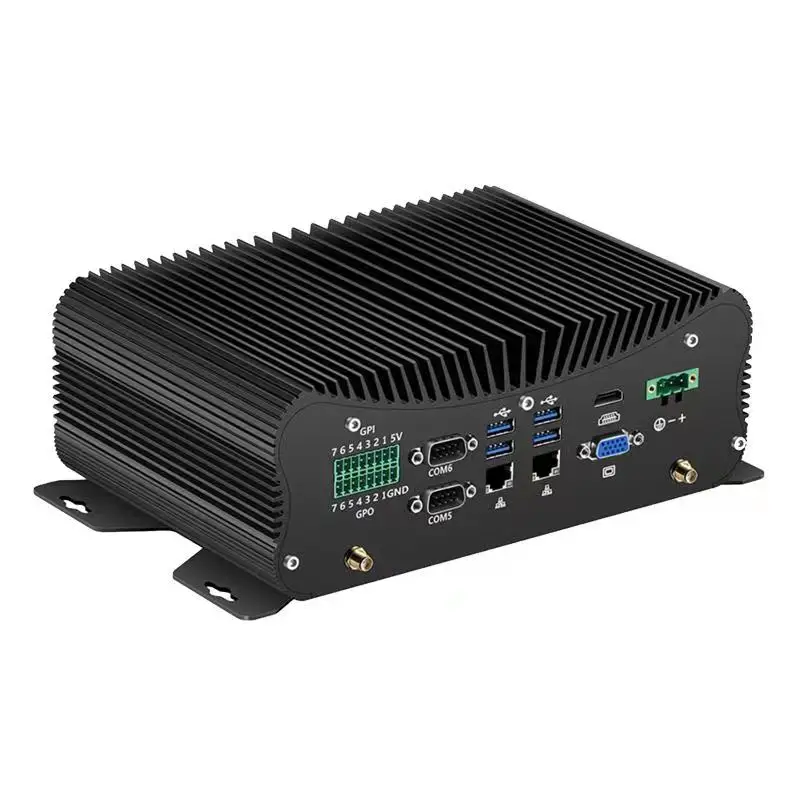 Latest 11th I5/I7 CPU fanless industrial embedded box pc with 6com and GPIO