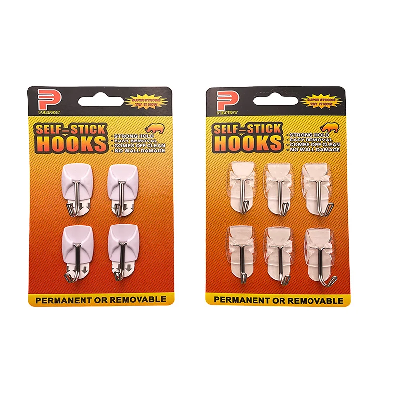 Chrome Adhesive Hooks Strong Self Adhesive Wall Hook for Painted Walls in Locker
