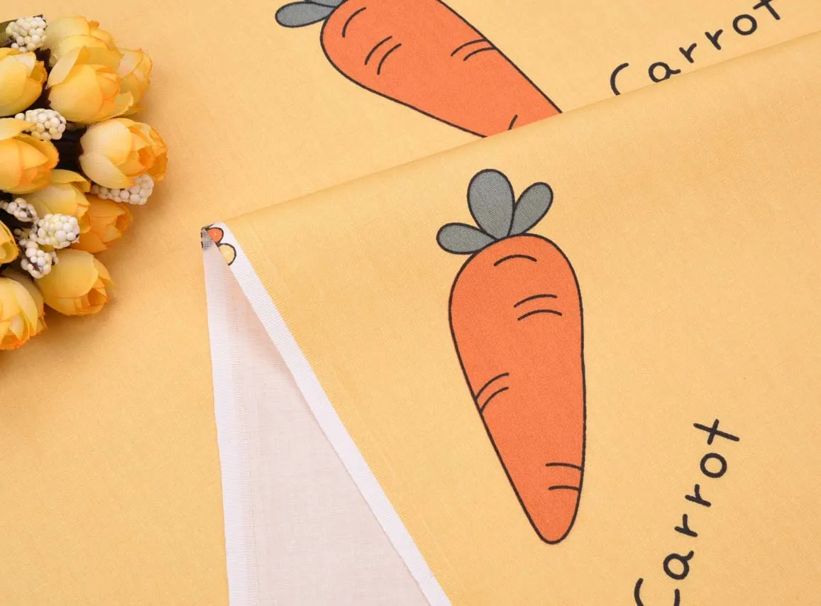 Pretty carrot fabrics cotton textiles 100% cotton printed
