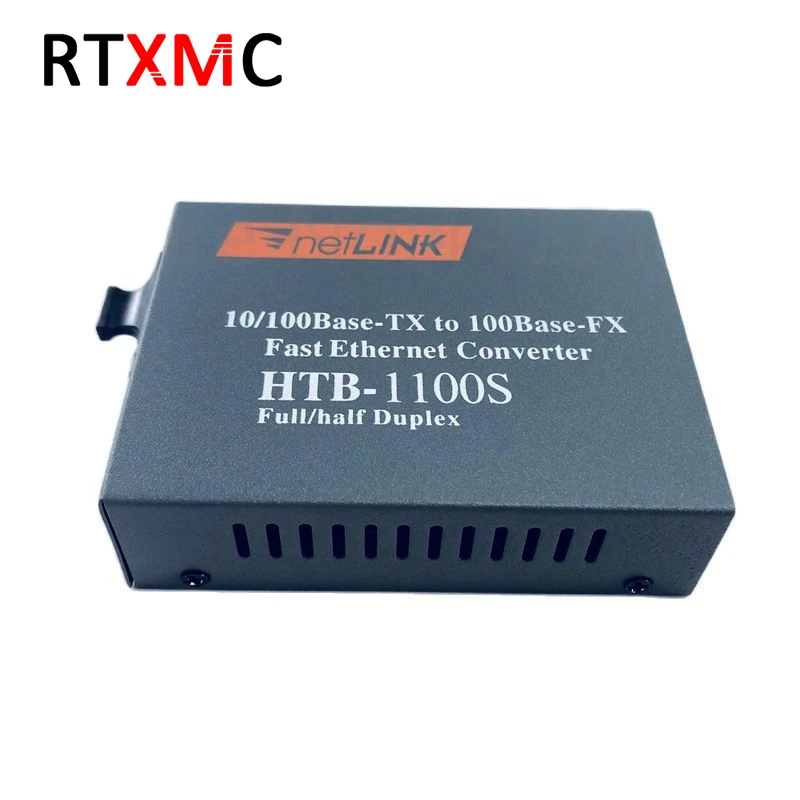 Netlink Htb-1100 Fiber Optical Media Converter 100m Double-fiber  Single mode Telecommunications Grade fiber to rj45