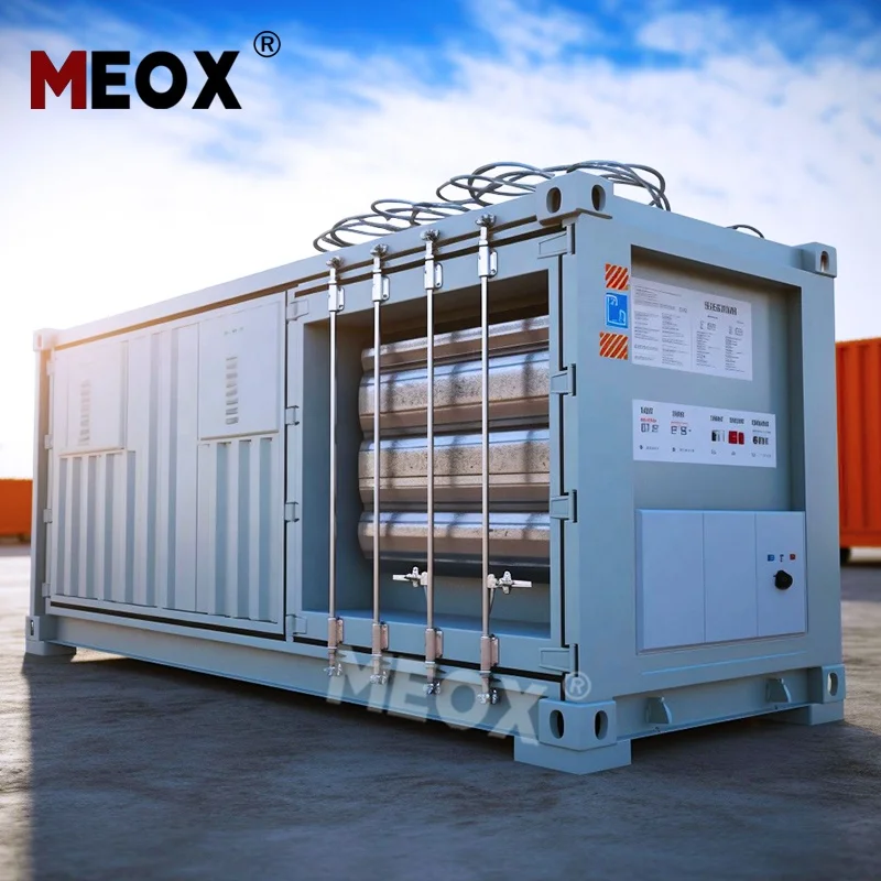 MEOX European quality 20 40 foot freezer units containerized energy storage 12m powered off-grid shipping solar panel container