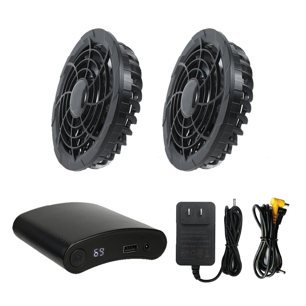 air sensor vest fishing gilet ventilation work clothes blower shirt with battery 19V 18000mah