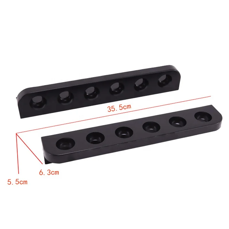 Black Snooker Pool Billiard CUE Rack Wall Mounted 6 Cues Clip Holder 1 Pair