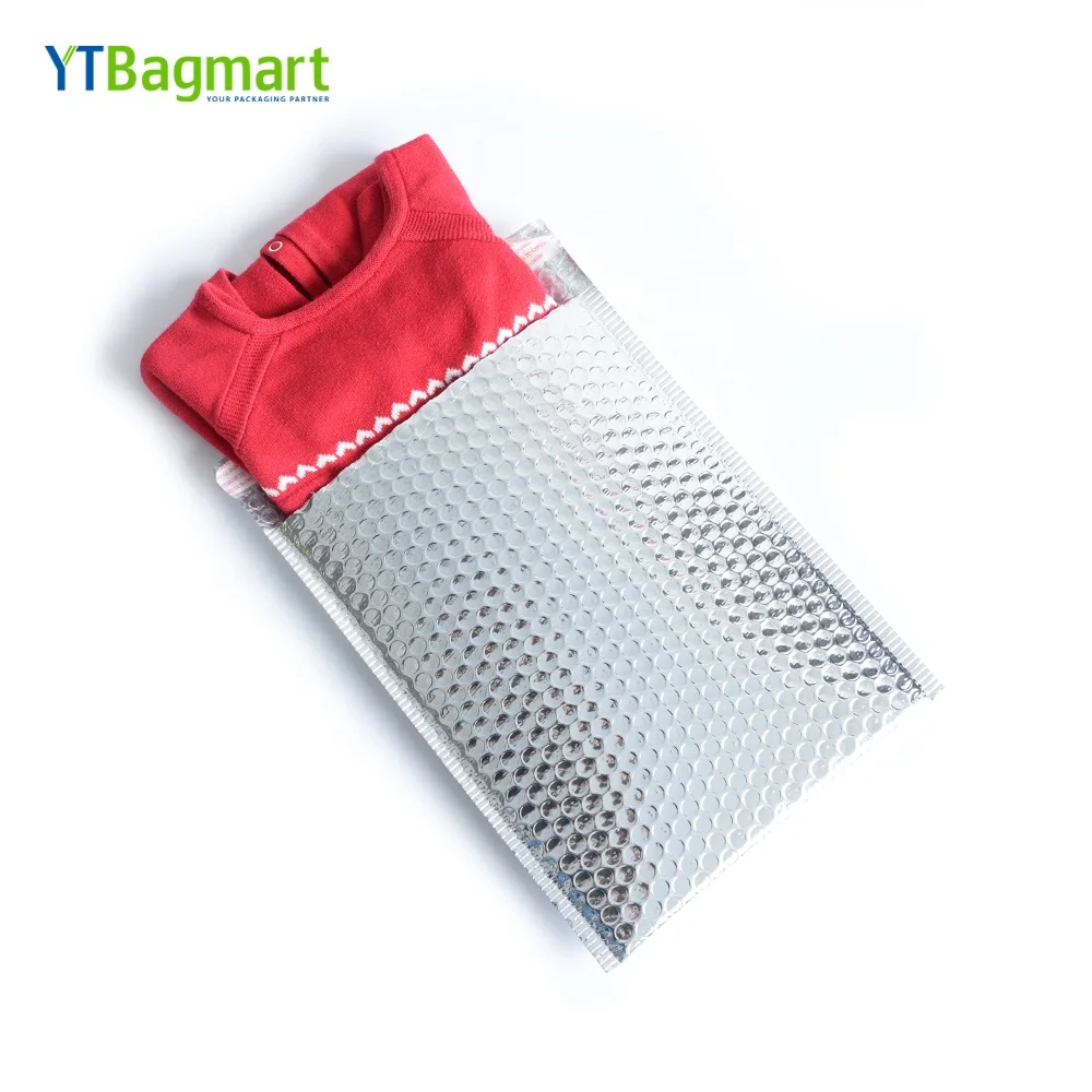 
Bubble Mailer Flyer Courier Bag Sliver Plastic Poly Bubble Adhesive Tape Courier Packaging Mailing Bag 