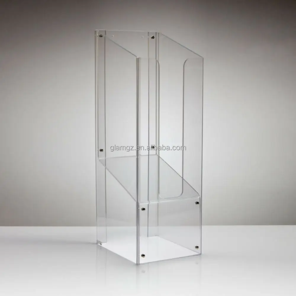 Display Hotel Information Rack Ctalogue and Reference Racks Hotel Acrylic Newspaper Pack Magazine Display Stand