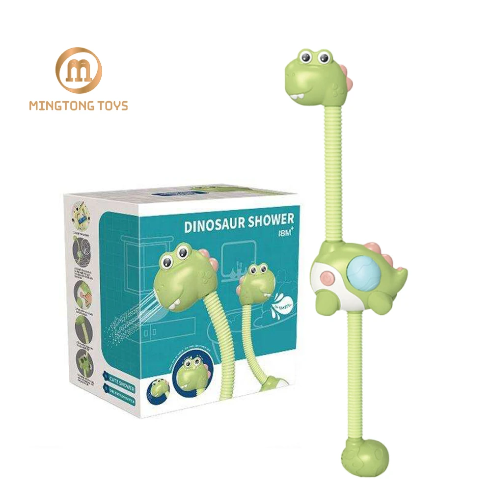 Kids Bathtub Spray Water Game Hose Flow Fill Spout Electric Shower Head Rechargeable Dinosaur Bath Toys for Baby Toddlers