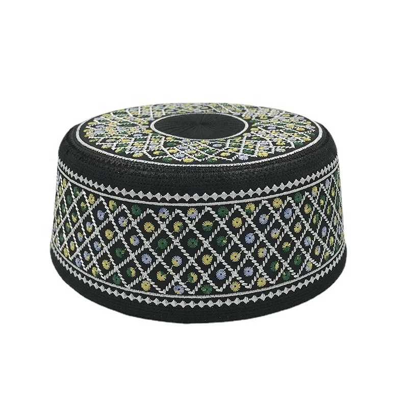 Ramdan ручная вышивка Арабская мужская шляпа Омани Кума Кепка Kufi