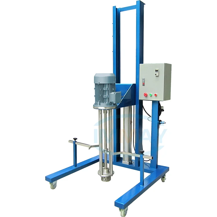 Hot sale industrial movable pneumatic or electric lifting liquid cream high speed mixers manufacturer