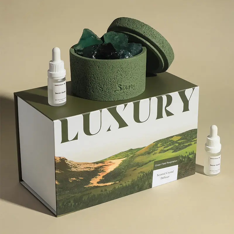 NEWIND Wholesale Essential Oil Fragrance Lava Stone Cement Jar Aromatherapy Natural Stone Spa Aroma Crystal Diffuser