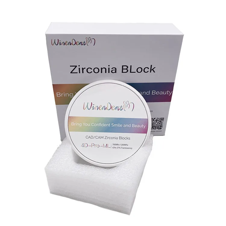 CAD CAM Milling Dental Laboratory High Translucency 4D Pro ml 25mm Zirconia Block