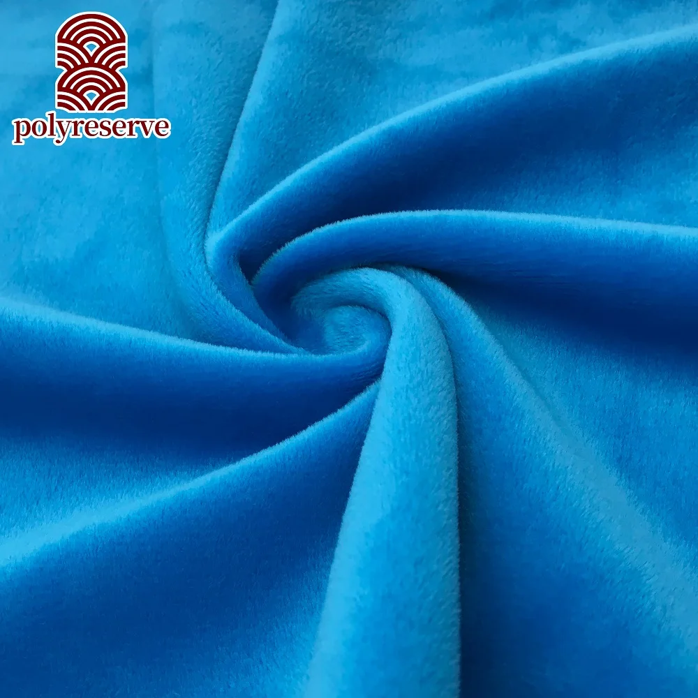 POLYRESERVE Plain Dyeing Crystal 100% Polyester Super Soft Velvet For Toy