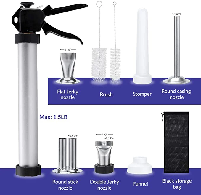 Manufacturer hot selling high quality stainless jerky gun kit and beef jerky maker