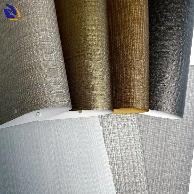 Fabric Design PVC Decorative Film For  PVC Wall Panels Laminating Machine Cloth PVC Foil For Marble Sheet Charcoal Board