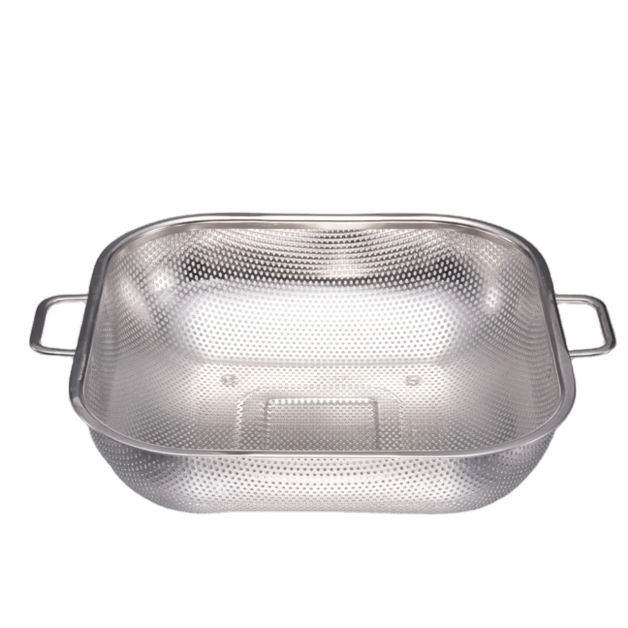 Modern Custom Stainless Steel Food Grade Vegetables And Fruit Drain Strainer Basket Sink Sieve Mesh Strainer