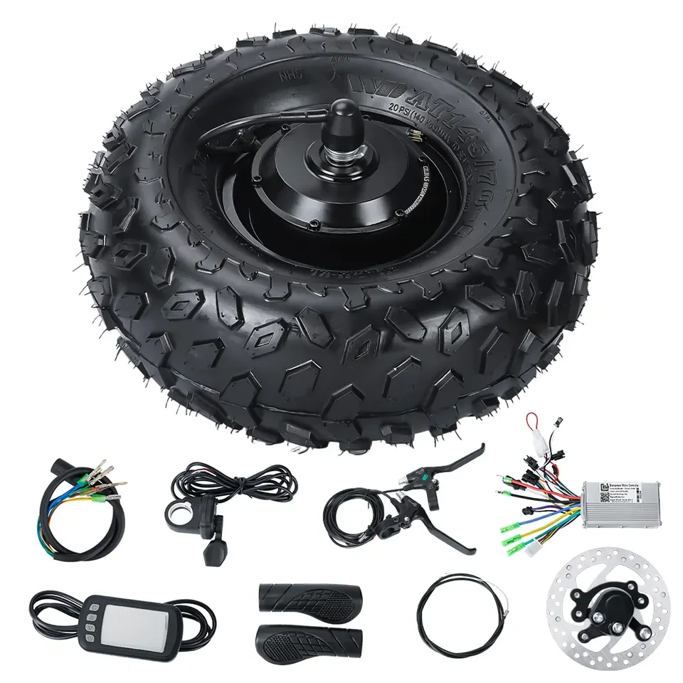 NEW Max Torque 200N.m 14.5inch 7km/h Geared BLDC Hub Motor Kits for Electric Wheelchair Trolley Wheelbarrow